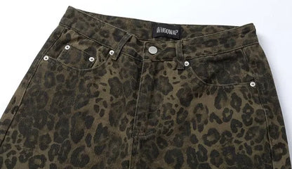 Vintage Leopard Print Jeans