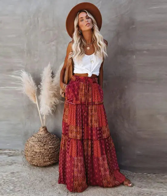 Bohemian Style Loose Skirt