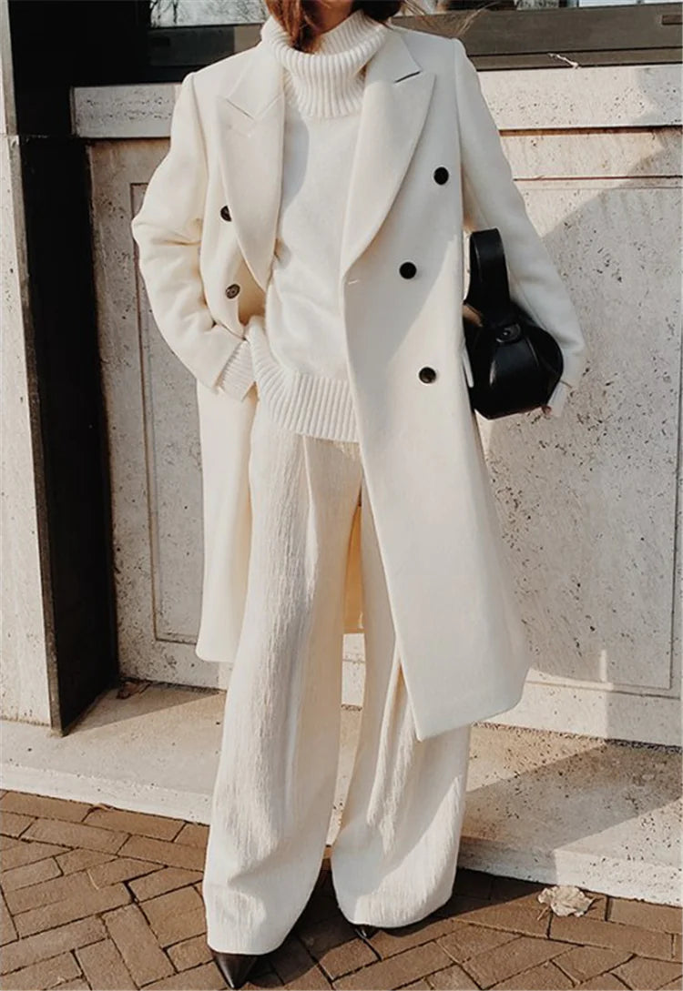 Two-Tone Wool Coat