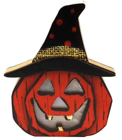 Creative Halloween Wooden Pumpkin Lamp Halloween Decorations