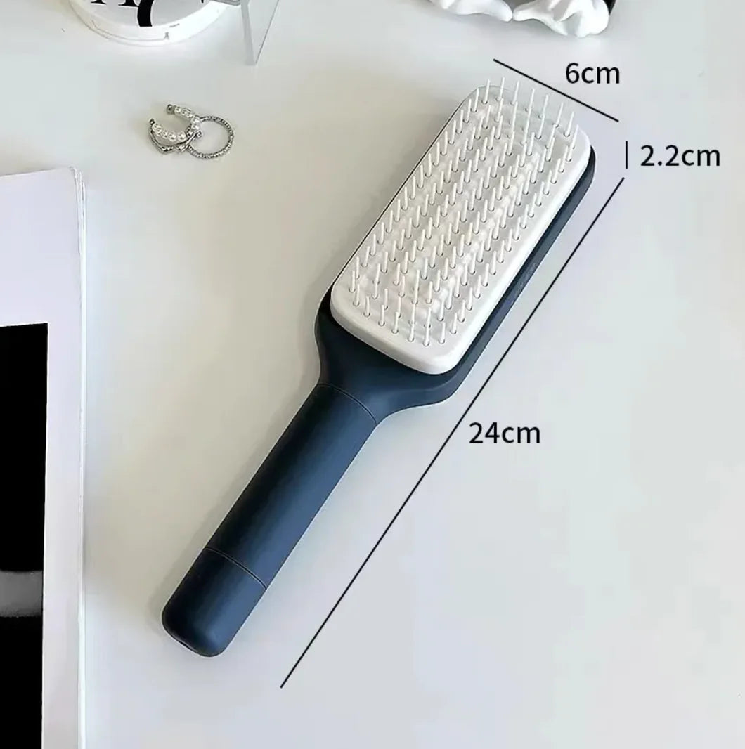 4-in-1 Self-Cleaning Hairbrush