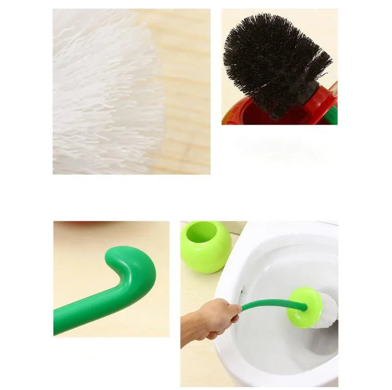 Cherry Shape Plastic Toilet Brush Set