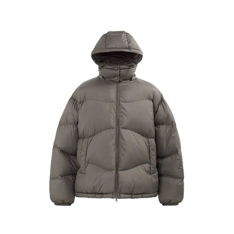 Thin And Portable Puff Down Jacket Solid Color Hooded