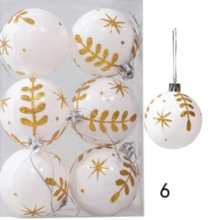 6cm Painted Christmas Ball Ornaments