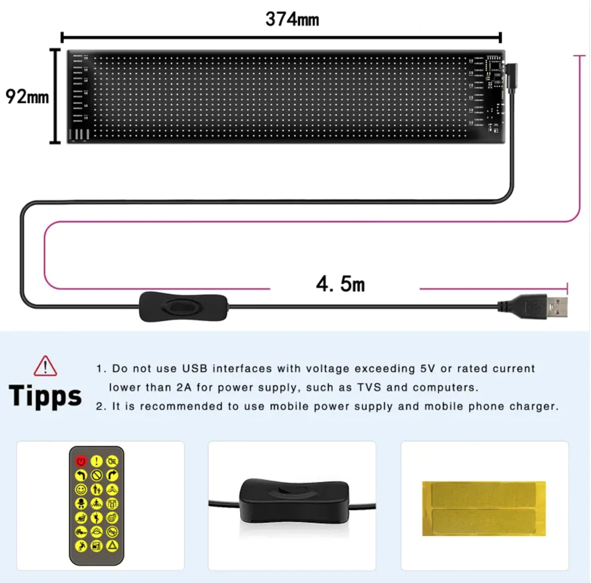 LED RGB Flexible Car Advertising Screen