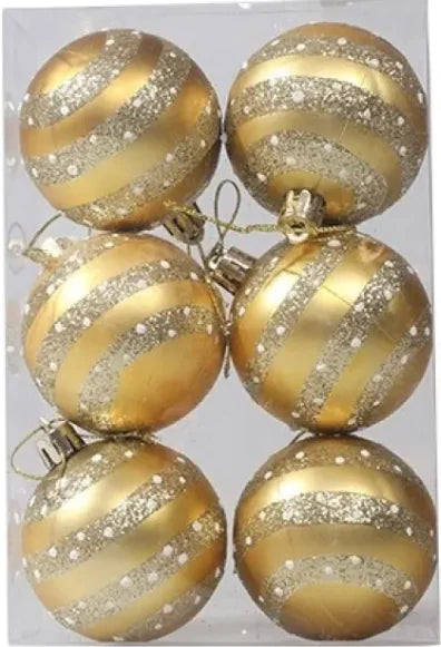 6cm Painted Christmas Ball Ornaments