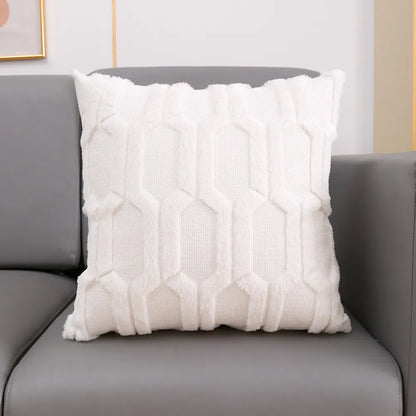 Classic Plush Embroidered Lumbar Pillow Sofa Cushion