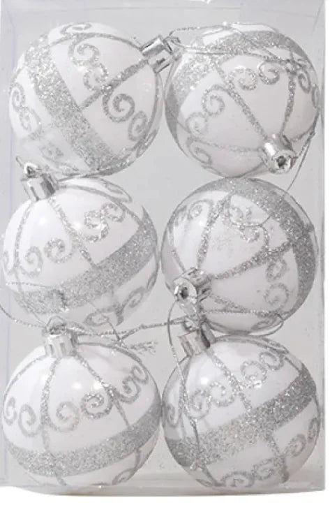 6cm Painted Christmas Ball Ornaments