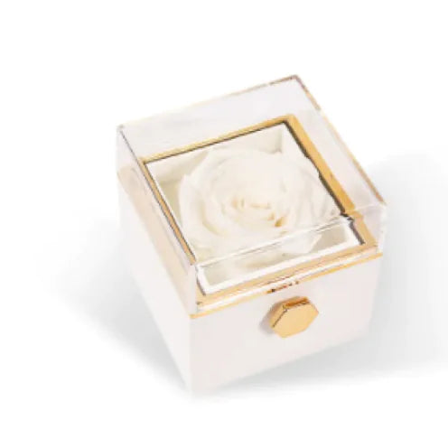 Elegant Rotating Rose Jewelry Box