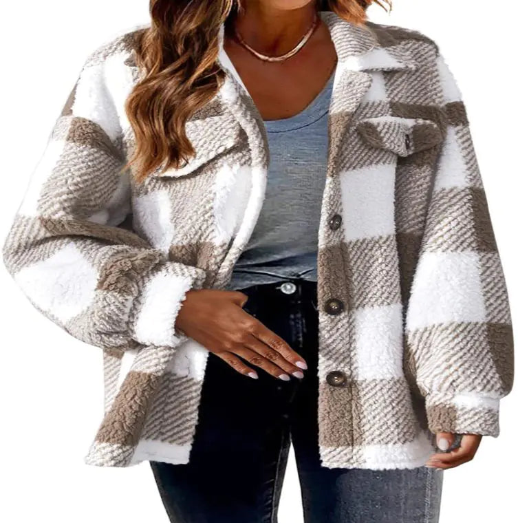 Plush Plaid Women&