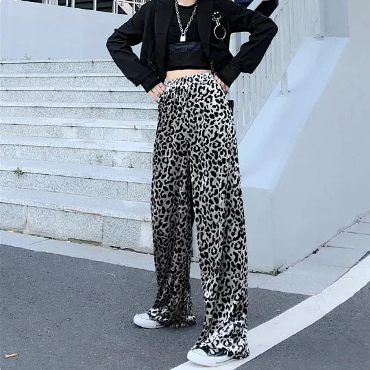 High-Waisted Loose Fit Wide-Leg Pants