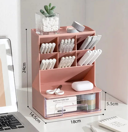 Angled Pen Holder Desk Organizer