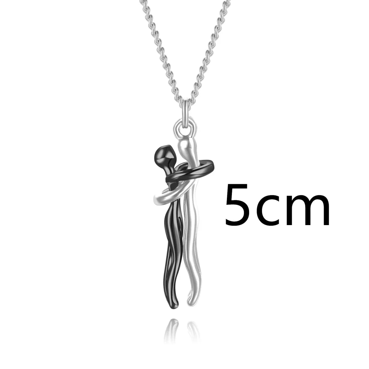 Couple Hugging Pendant Necklace for Women