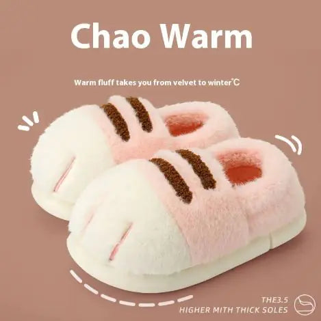 Cat Paw Fluffy Slippers