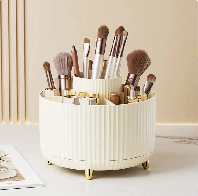 360° Rotating Desktop Makeup Brush Holder