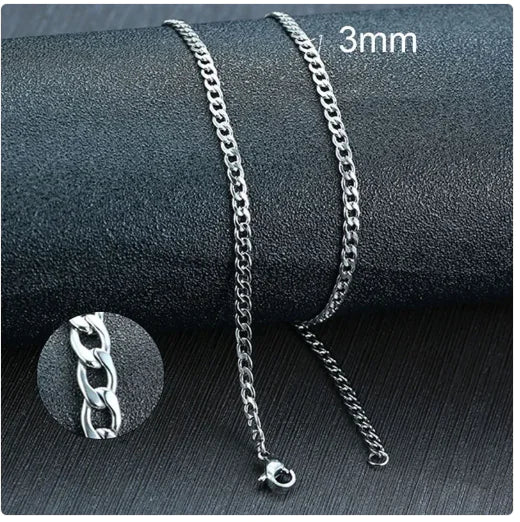 Stainless Steel Cuban Necklaces for Men Women