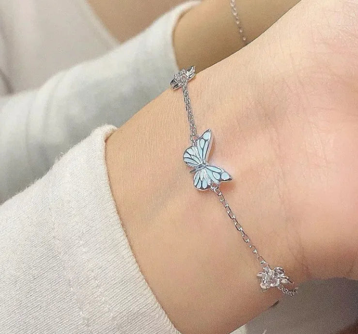 Blue Luminous Smart Butterfly Necklace