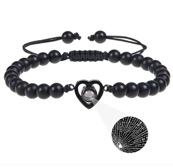 Beaded Woven Bracelet Heart-shaped