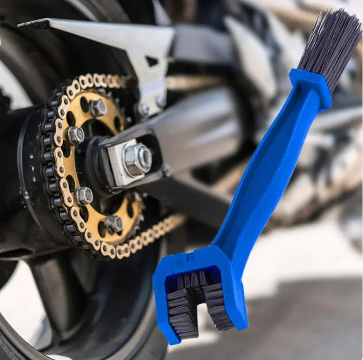 Dual-Clean Motorcycle &amp; Bicycle Chain Brush Set