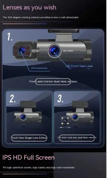 Dual-lens HD 316-inch Driving Recorder