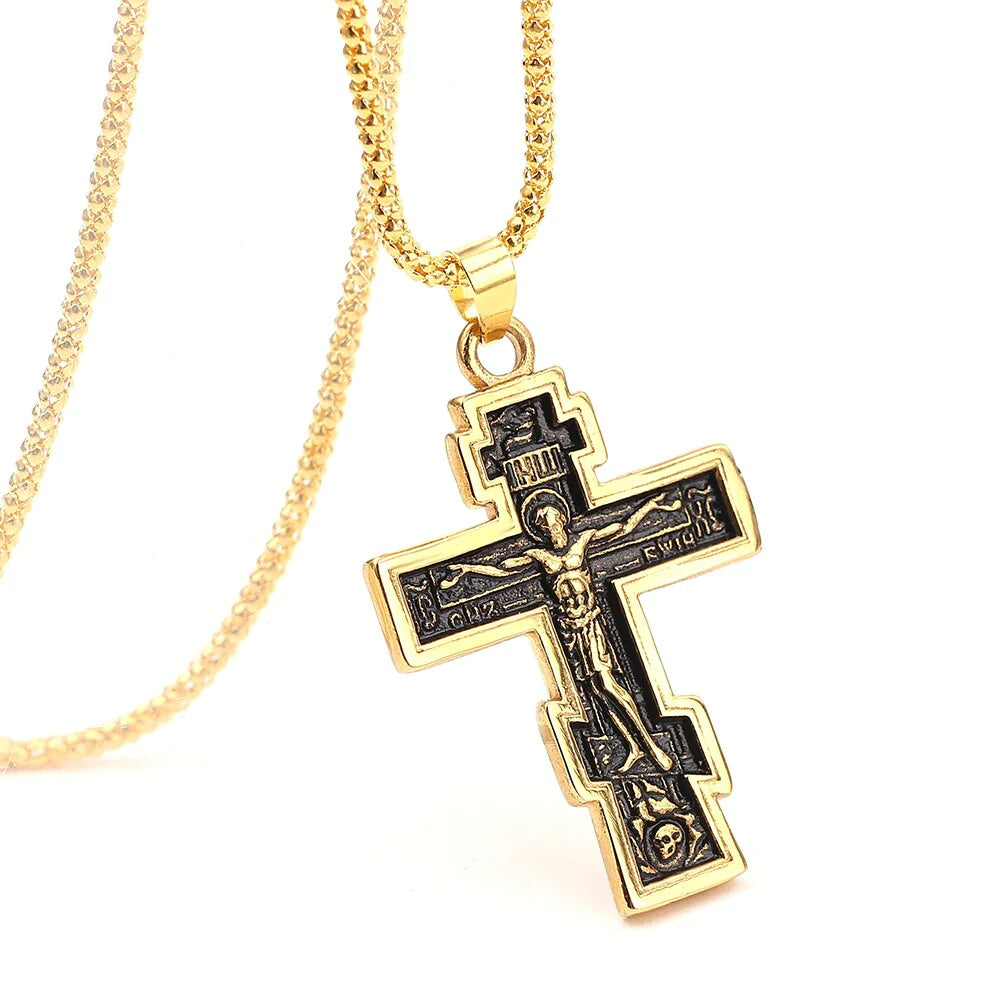 Cross Jesus Pendant Necklace