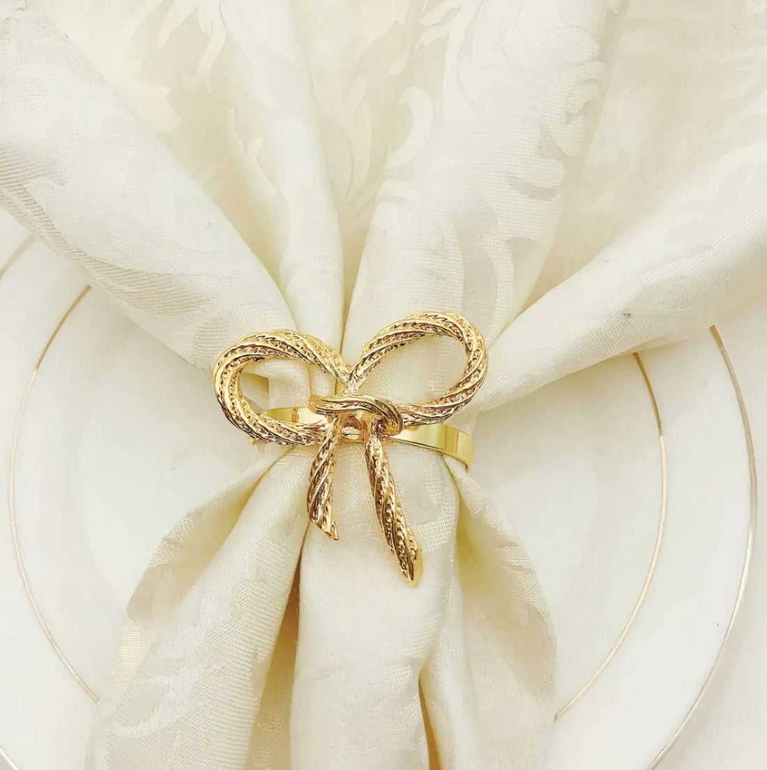 Bow Napkin Ring Set of 6