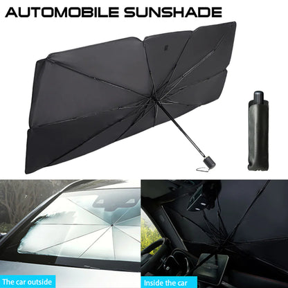 57&quot; Car Windshield Sun Shade Foldable Umbrella Front Window Cover Visor Umbrella