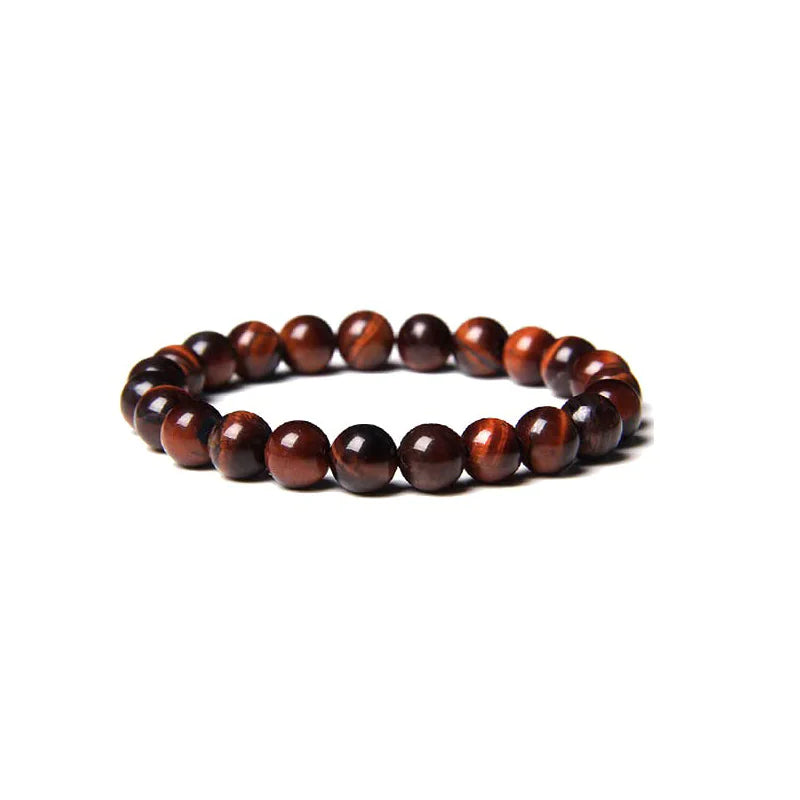 Tiger Eye &amp; Agate Beaded Stretch Bracelet