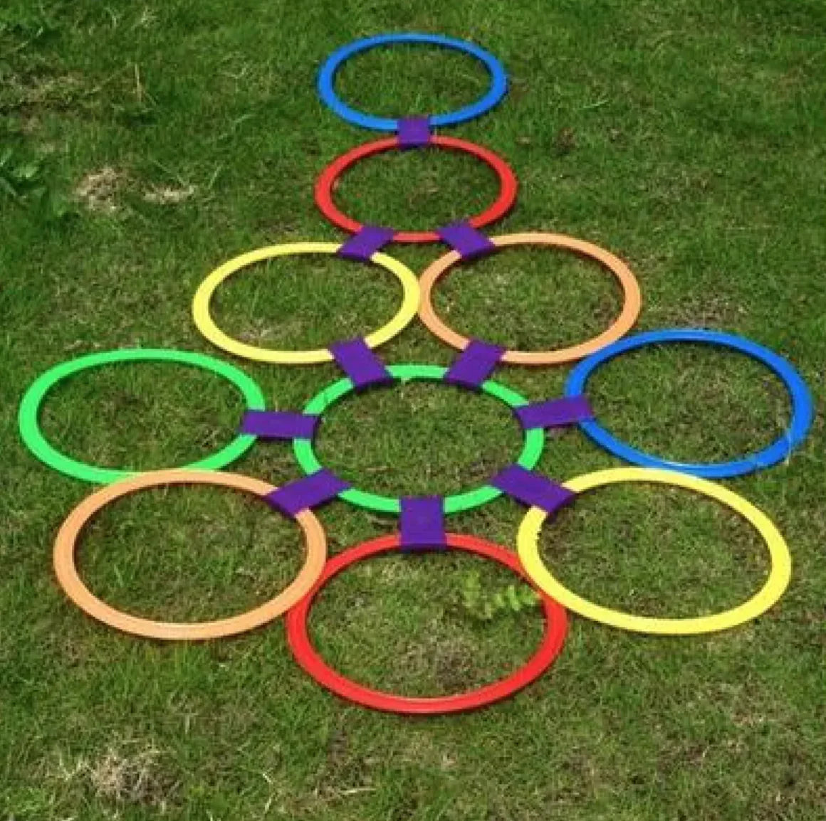 Colorful Hopscotch Circle Rings