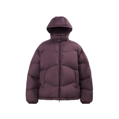 Thin And Portable Puff Down Jacket Solid Color Hooded