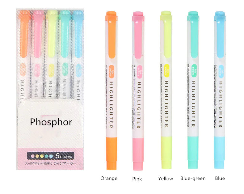 Double-Ended Highlighter Pen Set