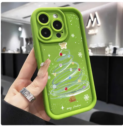 Festive Christmas Tree Silicone Phone Case